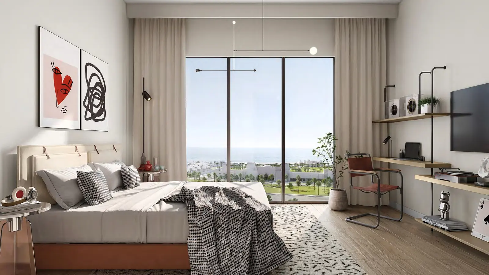 Stylish interiors at Manarat Living II Aldar Saadiyat Island Abu Dhabi with premium finishes and open-plan apartment design.jpg