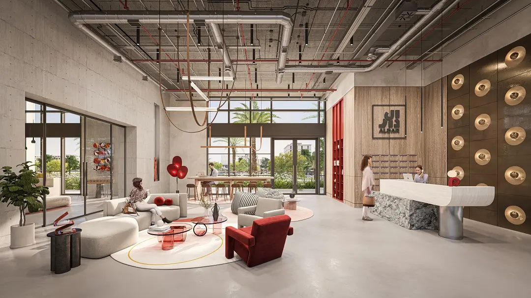 Interior living area of Manarat Living II Aldar Saadiyat Island Abu Dhabi with contemporary style and open floor plans.jpg
