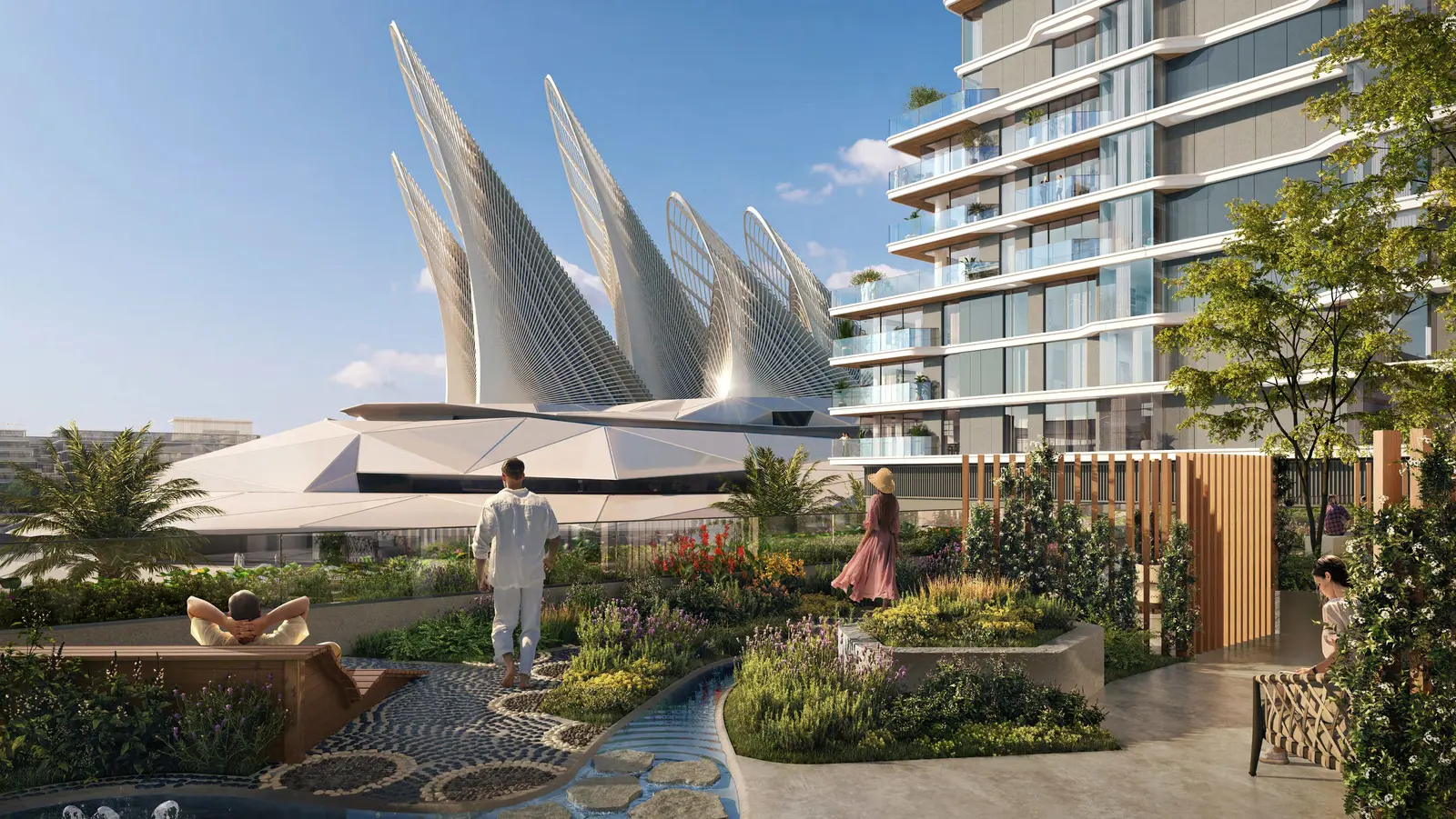 The Source II architecture reflects a commitment to sustainability at Saadiyat Island The Grove_Aerial View.jpg